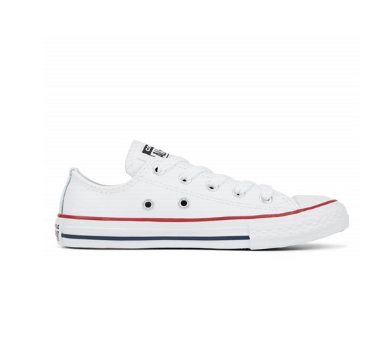 Converse Chuck Taylor All Star Lasten Matalavartiset Valkoinen Tummanpunainen Laivastonsininen | MVE
